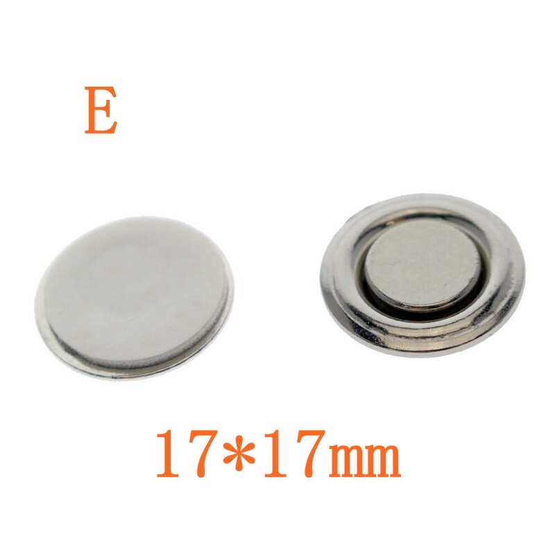 10 stk navneskilte magnet metallisk metal stærk magnetisk badge fastgørelse holder kort tag navn id tag: E