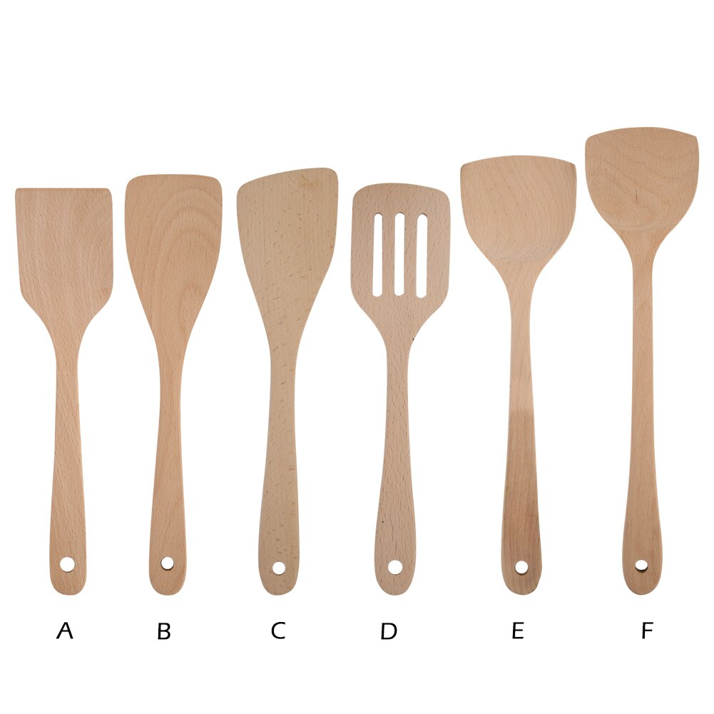 Wooden Kitchen Utensils Cooking Shovel Spatula Spoon Non-stick Turner Cookware Tool