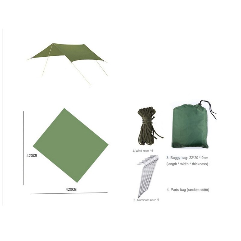 Outdoor Multifunctionele Vierkante Luifel Waterdicht Zonnebrandcrème Strand Pergola Schaduw Tent Geschikt Voor Outdoor Garden Party