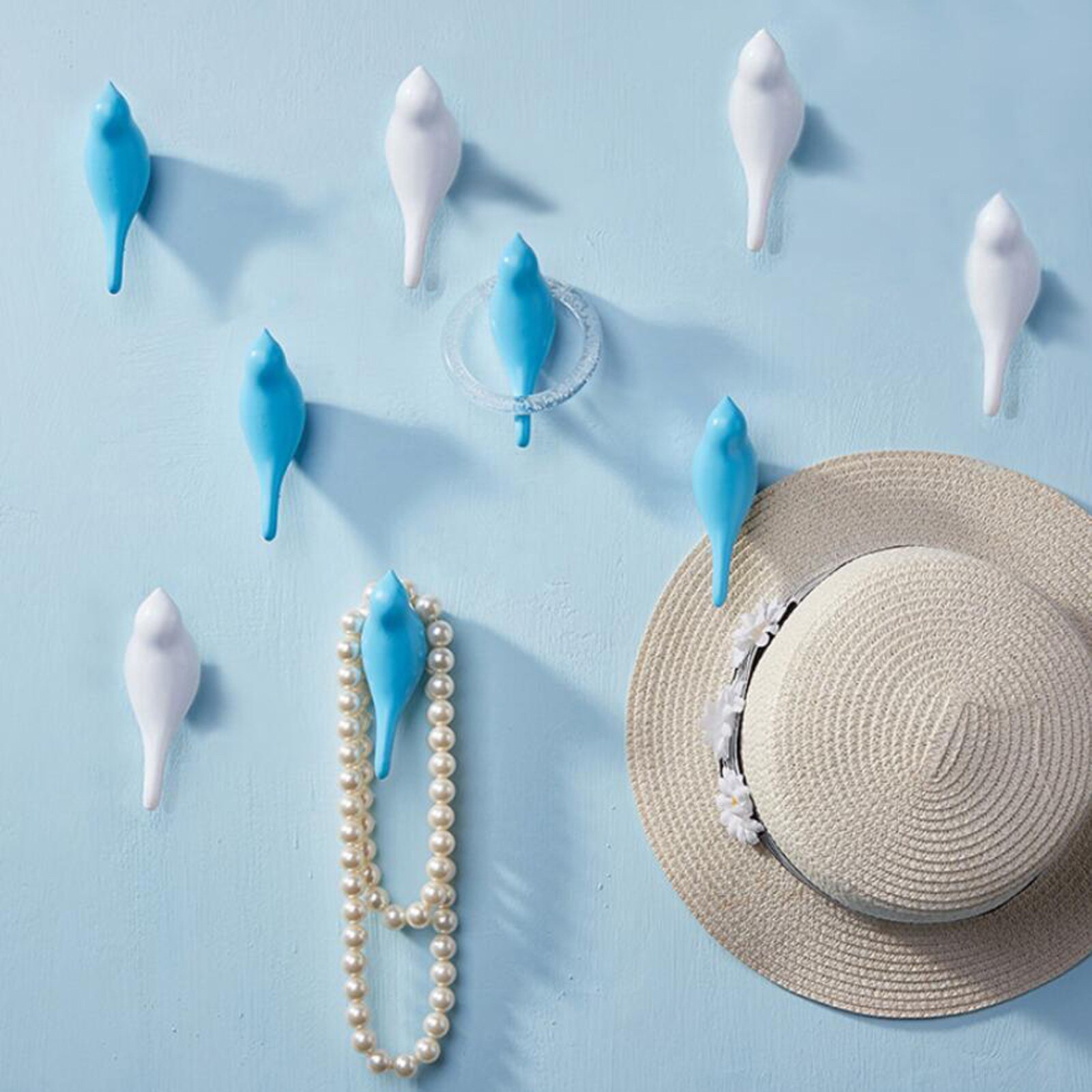 Gancho de pared con forma de pájaro para decoración del hogar, Perchero de resina con forma de pájaro, no tóxico, , 3D