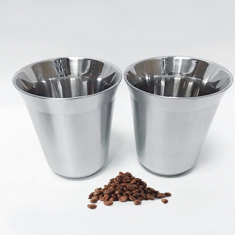 1 stk kopper pixie espresso rustfrit stål dolce gusto dobbeltvæg termokapsel kaffekop