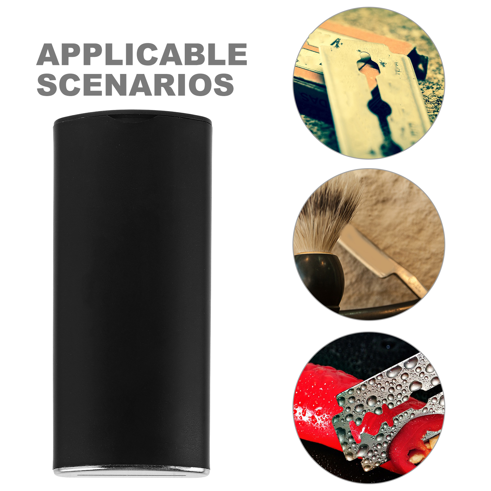 Caja de almacenamiento de cuchillas portátil, contenedor de eliminación de cuchillas de afeitar, cuchillo de utilidad, suministros de peluquero de estaño de seguridad, dispensador de cuchillas