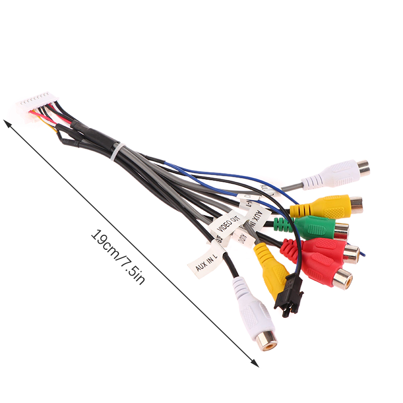 Car Stereo Radio Cable 20 Pin Plug RCA Output AUX Wire Harness Wiring Connector With Fan Header For ZHANGXUN Android Navigation