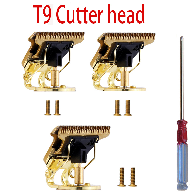 Cuchilla para cortadora de pelo en forma de T con soporte T9, cabezal de repuesto, maquinilla de afeitar en forma de t: Rojo