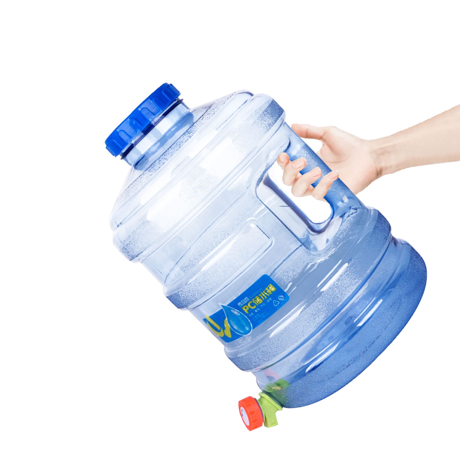 1.6/3.3 Gallon Portable Water Container Water Storage Jug Water T&amp;ank Carrier With Spigot For Outdoor Camping Hiking