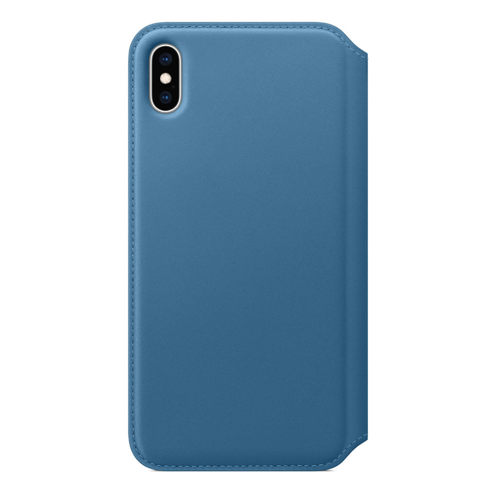 Echtem Leder Folio Fall für IPhone X XS MAX 11 pro max Echt Leder Folio Telefon Abdeckung für IPhone 11/11 pro Nette Abdeckung: for iphone Xs / Blau