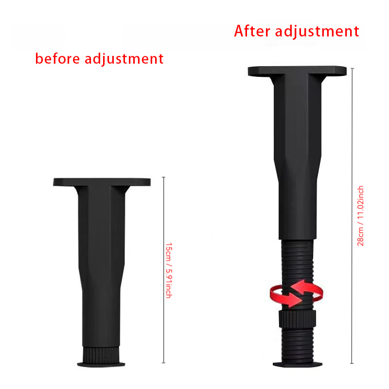 Patas de soporte para muebles, trípode extensible de altura ajustable para herrajes para muebles, adecuado para camas, sofás y mesas, 4 Uds.: Oro cepillado