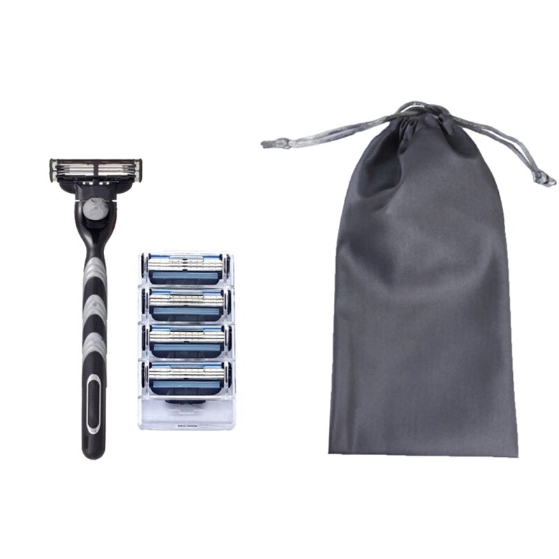 4pcs Men's Safety Razor Blades 3Layers Shaving Car... – Vicedeal