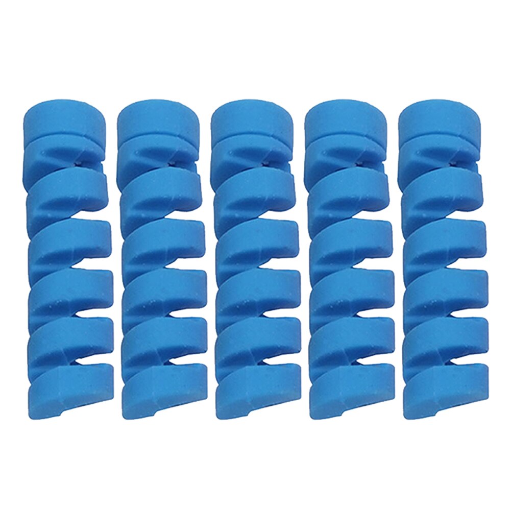 5Pcs Bicycle Brake Cable Protectors Anti-friction Housing Rubber Protector Bicycle Frame Cycling Wrap Guard Tube Bike Accessorie: Blue