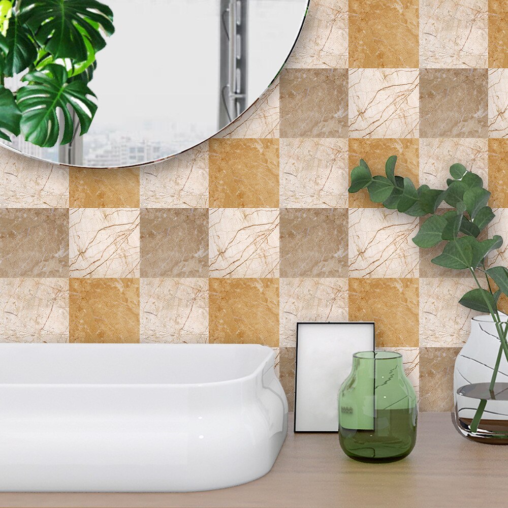 Tegel Sticker Zelfklevende Muurtattoo Kithen Badkamer Decoratie Stickers 3D 15X15CM D91008: A