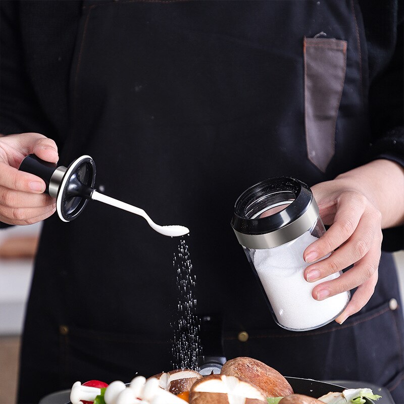 Glas krydda låda krydda flaska hushåll krydda tank kök förseglad krydda låda salt tank krydda låda krydda