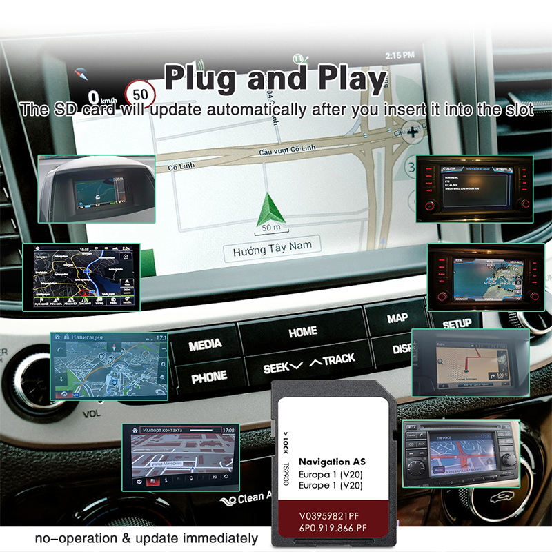 SD-Karte Navi-Karte GPS Europa 2025, Navigation wie MIB2 für Sitz entdecken Medien V19 V 03959821 PF
