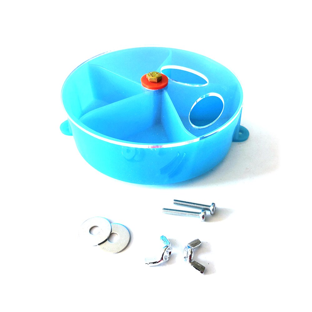 Parrot Brain Game Toy Funny Parrot Roller Feeder Device Toys Wheels Cake Modeling Food Box: Blue