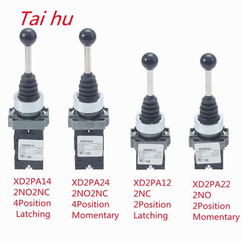2NO 2 Position Latch XD2-PA12 PA14 rocker joystick controller spring return Rotary Cross Switches reset PA22 PA24 4NO 4 Position