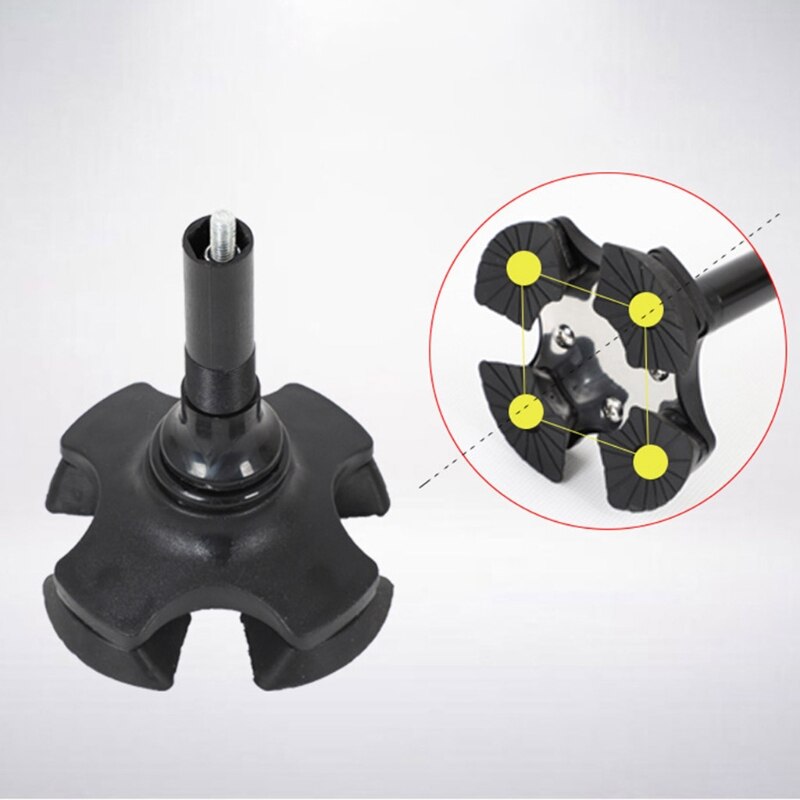 Rotating Base LED Walking Stick Hurry Cane Adjust All Terrain Pivoting Folding U2JD