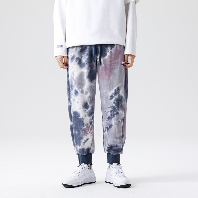 Männer Straße Tie Dye Jogginghose Harajuku 100% Baumwolle Bequeme Hose Jogger Neuheiten Trend Track Hosen