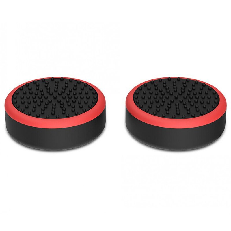 2 Stuks Rubber Rocker Caps Voor Nintendo Switch Joystick Thumb Grip Cover Case Analoge Stick Caps: Red 1 pair
