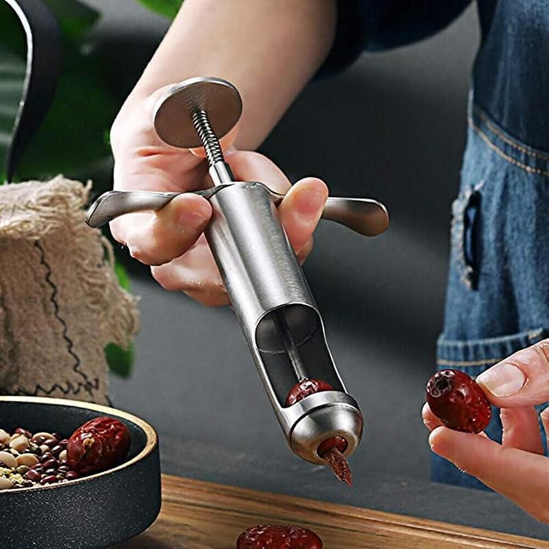 Outils en acier inoxydable pour fruits et légumes, extracteur de noyaux de dattes, dénoyauteur, gadgets de cuisine