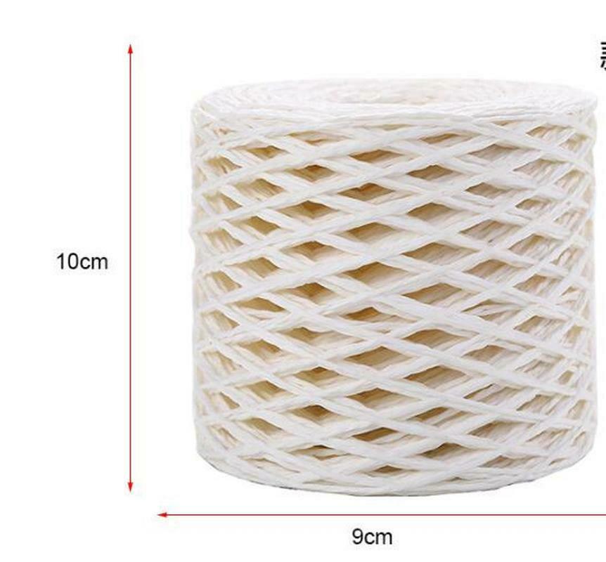 Fil de paille en raphia naturel, 2 rouleaux de 200 mètres, pour Crochet à la main, chapeau de paille d'été, sacs de plage, paniers à tricoter, fils colorés de 2mm: 11