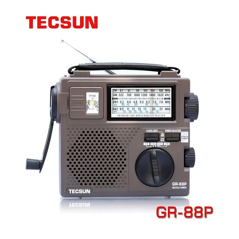 Tecsun gr -88 gr-88p bärbar dsp digital demodulering nödmiljöskydd handgeneratorradio tecsun  gr88p