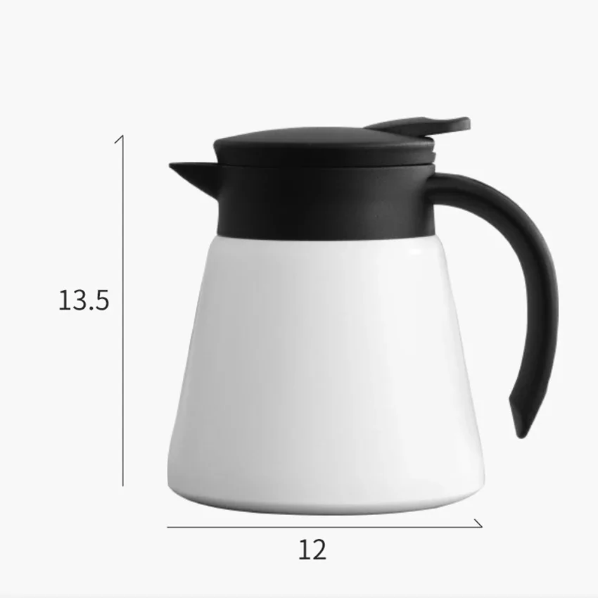 Jarra térmica de café de acero inoxidable de 600ml, jarra termo de doble pared para el hogar, la oficina, mantiene las bebidas calientes, garrafa térmica