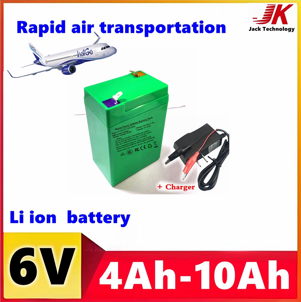 Lithium ion 6V 4.5AH rechargeable Batteries 4AH 5AH 6Ah 7ah 8Ah not Lead Acid for Children Electric toy Car led Light battery