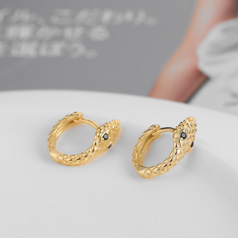 Allergieprävention: 925 ohrstecker aus sterlingsilber für damen, koreanischer schlangen-ohrschmuck für partys