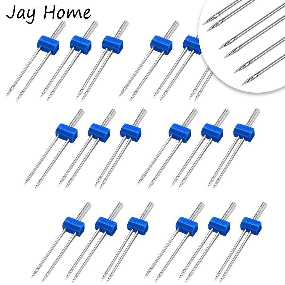 12pcs Sewing Machine Twin Needles Household Multifunctional Sewing Machine Accessories Twin Stretch Double Needles