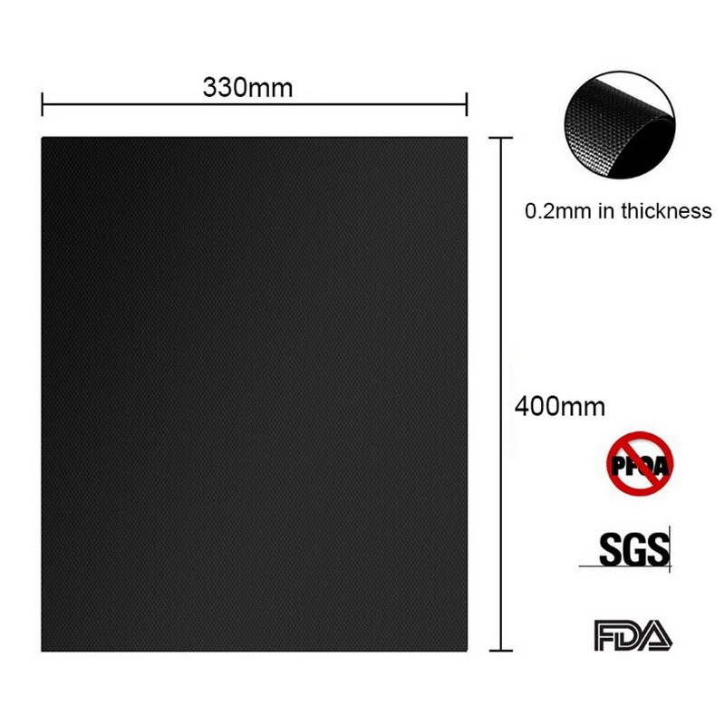 Non-stick BBQ Grill Mat 40*33cm Baking Mat Teflon Cooking Grilling Sheet Heat Resistance Easily Cleaned Kitchen For Party