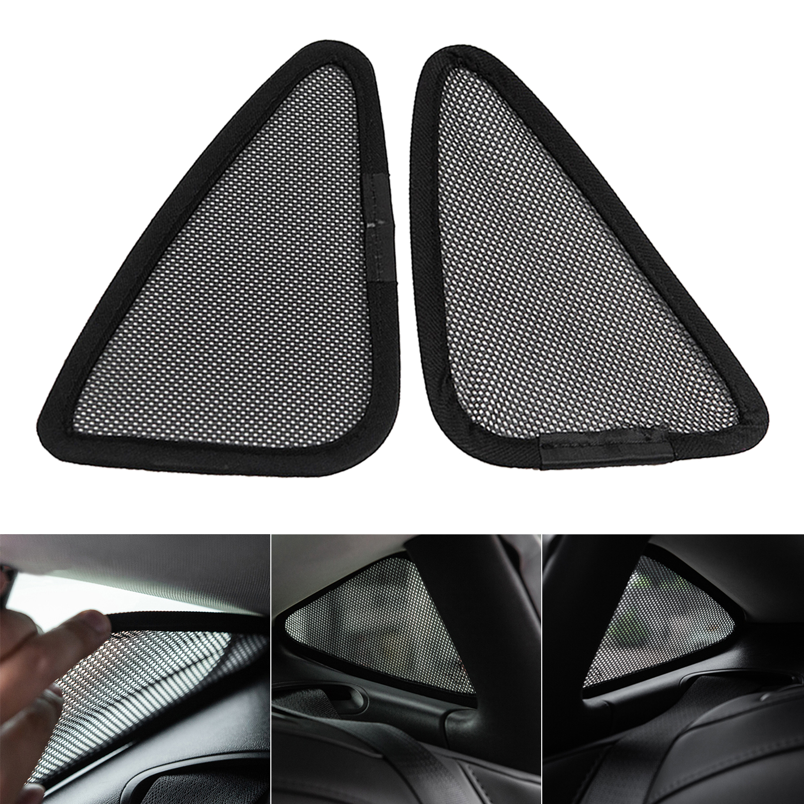 2 uds funda parasol para coche Triangular red Tesla modelo 3 fácil de instalar