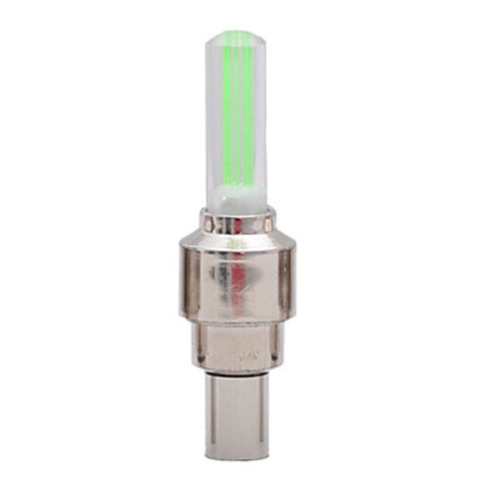 2 stuks fiets auto motor wiel band ventieldop flits led licht lamp accessoires mountainbike accessoires op voorraad: Groente