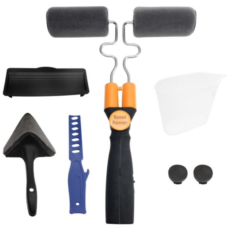 ABSF Speed Painter Double Sided Paint Roller Brush Painting Brushes Cylindrical Corner Painting Home Improvement Tools Speed Pai