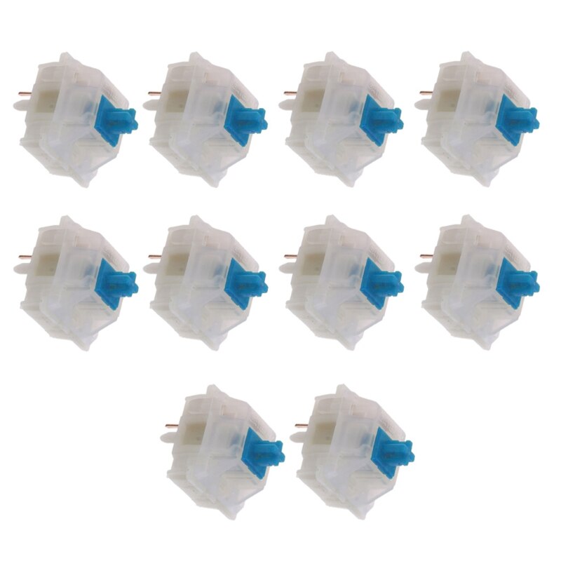 10pc Gateron Switches 5Pin Milky Yellow Switch for Mechanical Keyboard GK61 GK64 35EA: 6