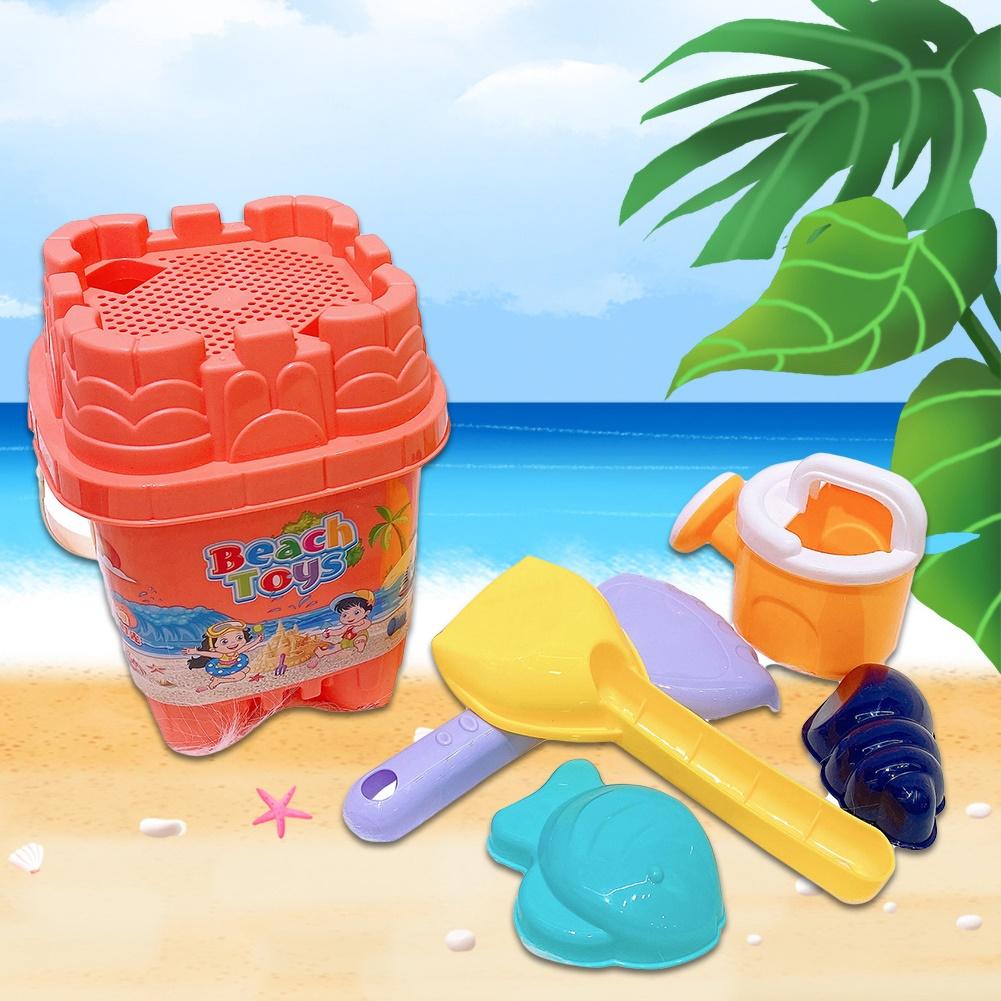 5 stk børnespand sprinklerform lade som spil sommer strand vand sand lege legetøjssæt