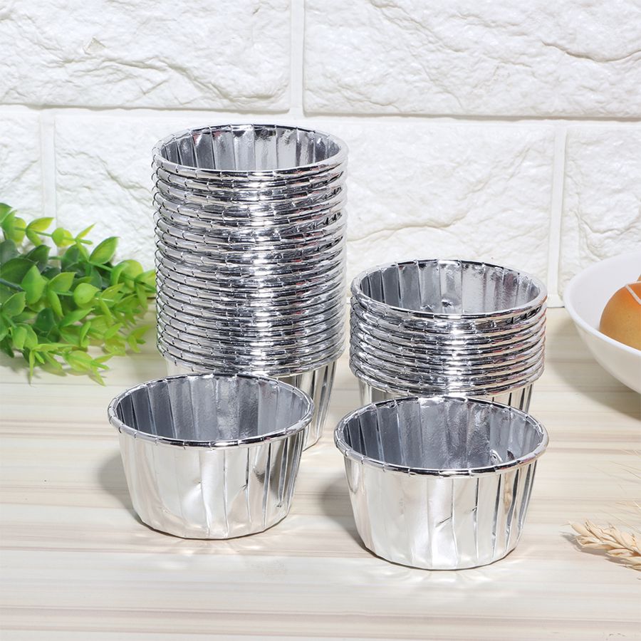 50pcs Gold Cupcake Wrapper Party Supplies Antiscalding Cake Cup Birthday Party Wedding Decoration Kitchen Baking Tool
