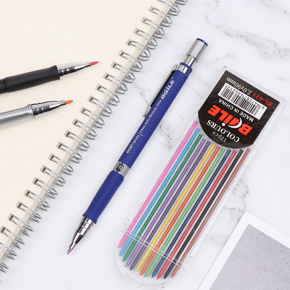 Multicolor Mechanical Pencil Activity Pencils Automatic Lead Refill Smooth Drawing Writing Tool Office School Supplies