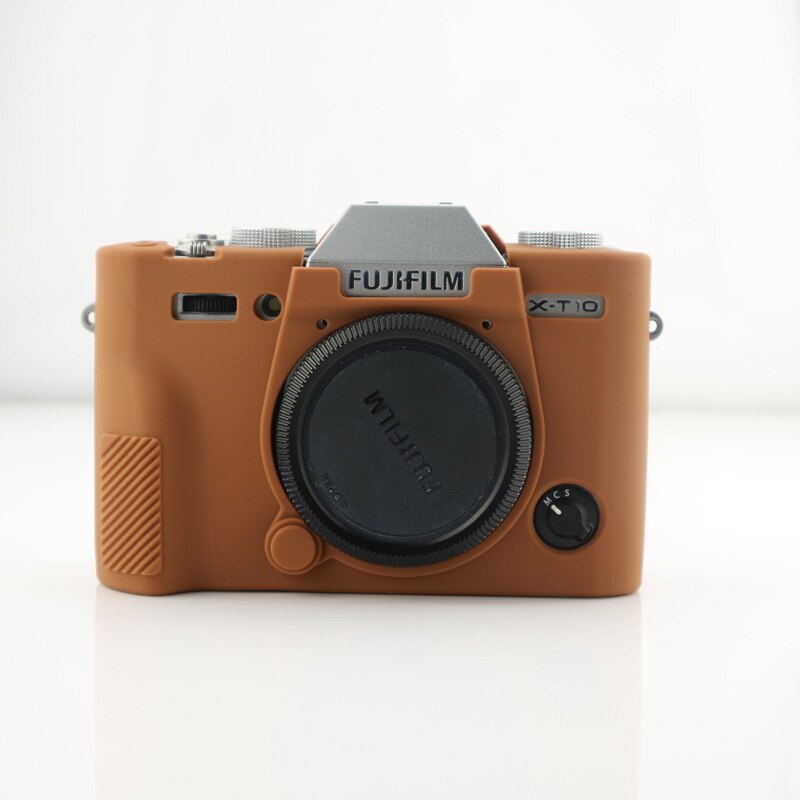 Mooie Camera Video Tas Voor FUJI Fujifilm XT10 XT-10 XT20 XT-20 Siliconen Case Rubber Camera case Beschermende Body Cover Skin: Brown