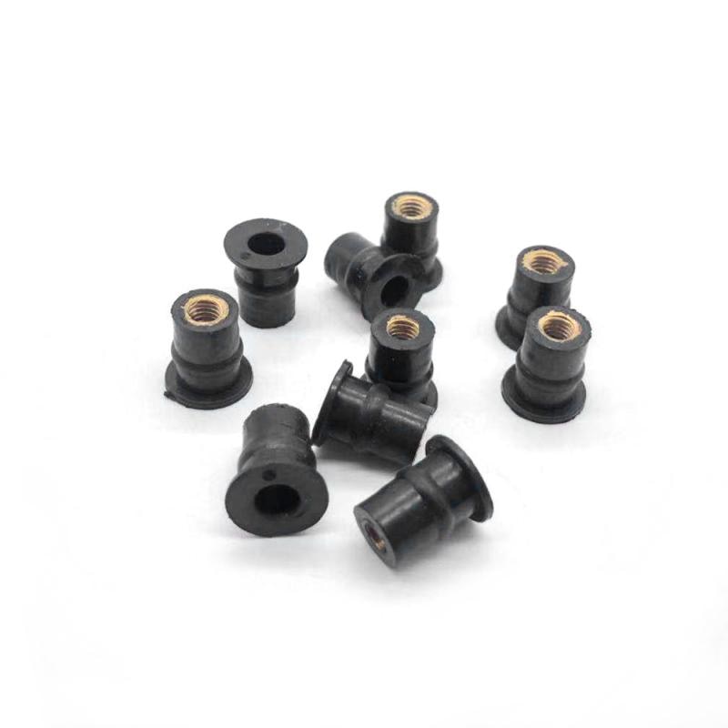 50/100 pièces M5 caoutchouc bien écrou 5 Mm métrique moto pare-brise bien écrou contre-écrou laiton écrou fort robuste motos accessoires