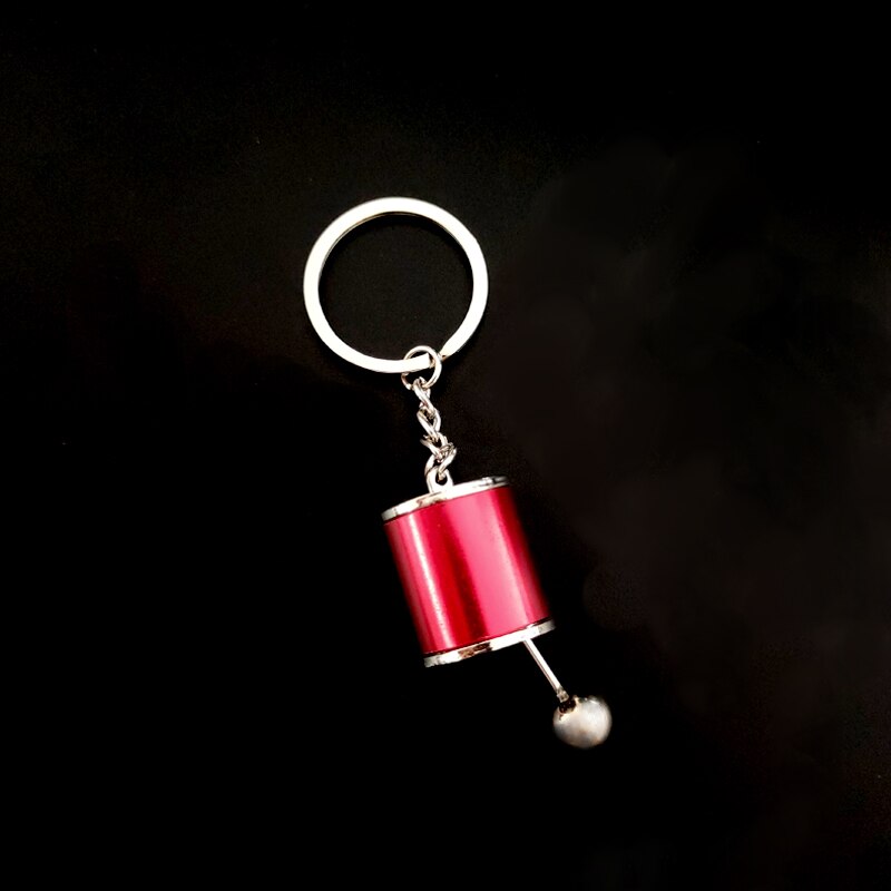 1 Pc Free Shift 5 Colors Keyring Turbo Keychains Gear Head Key Chain Wave Box Ornaments Car Ornament: Red