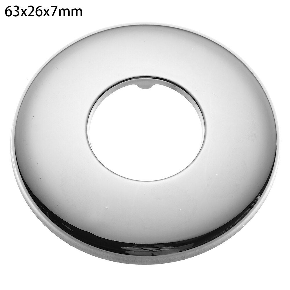 Self-Adhesive Shower Faucet Decorative Cover Stainless Steel Water Pipe Wall Covers Chrome Finish Bathroom Kitchen Accessories: 63x26x7mm