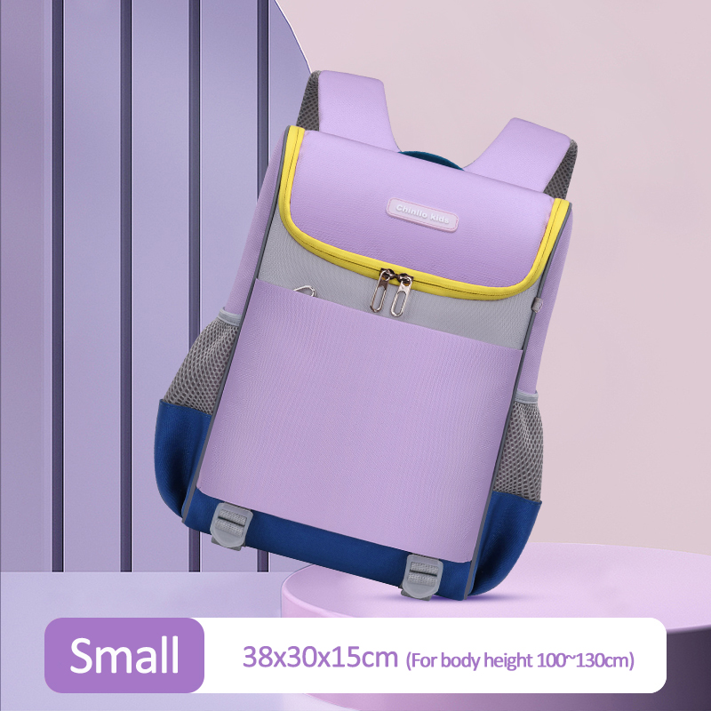 Crianças schoolimic ortopédico primária criança mochila infantil escola 6 12 12 anos meninos meninas mochila: Small Purple