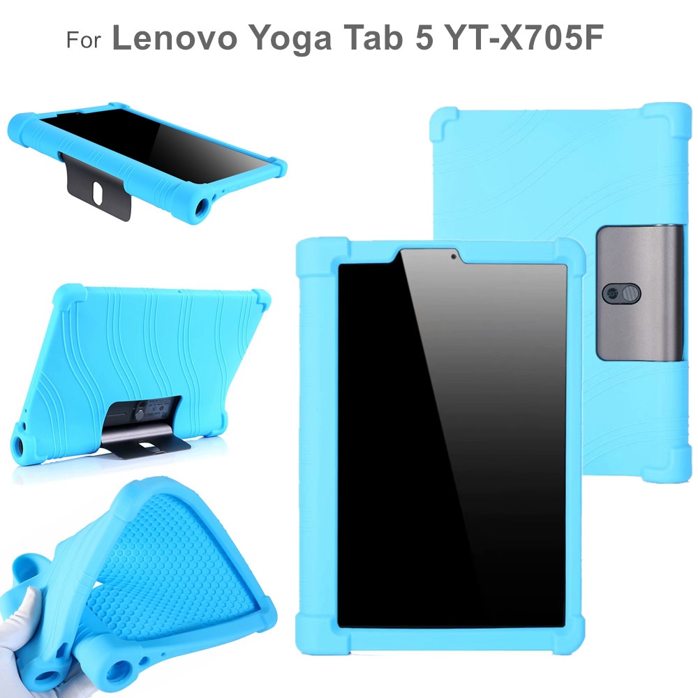 Étui En Silicone souple pour Lenovo Yoga Tab 5 YT-X705F Complet Protège la Couverture pour Yoga Option Futée YT-X705