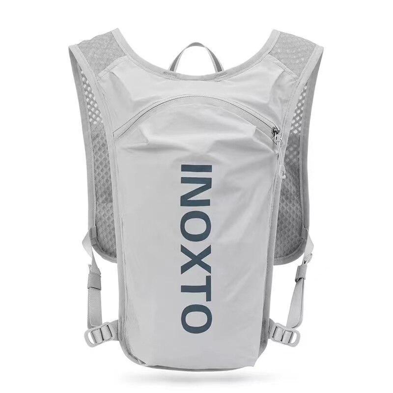 Topfight Brand INOXTO Outdoor Running Water Bags for Men Women 140g Bag 5L Water 1.5L Cycling Off-road Sports Jogging Backpack: Grey Deep Blue