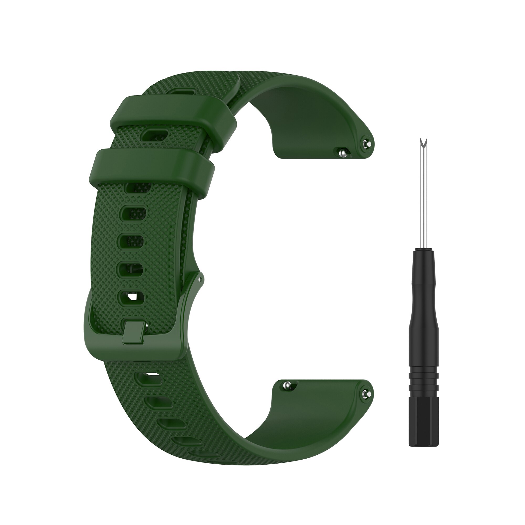 Garminille 745 hihnat urheilu silikonikello ranneke garmin forerunner 745 vaihtorannekoru rannehihna älykkäät tarvikkeet: Tummanvihreä
