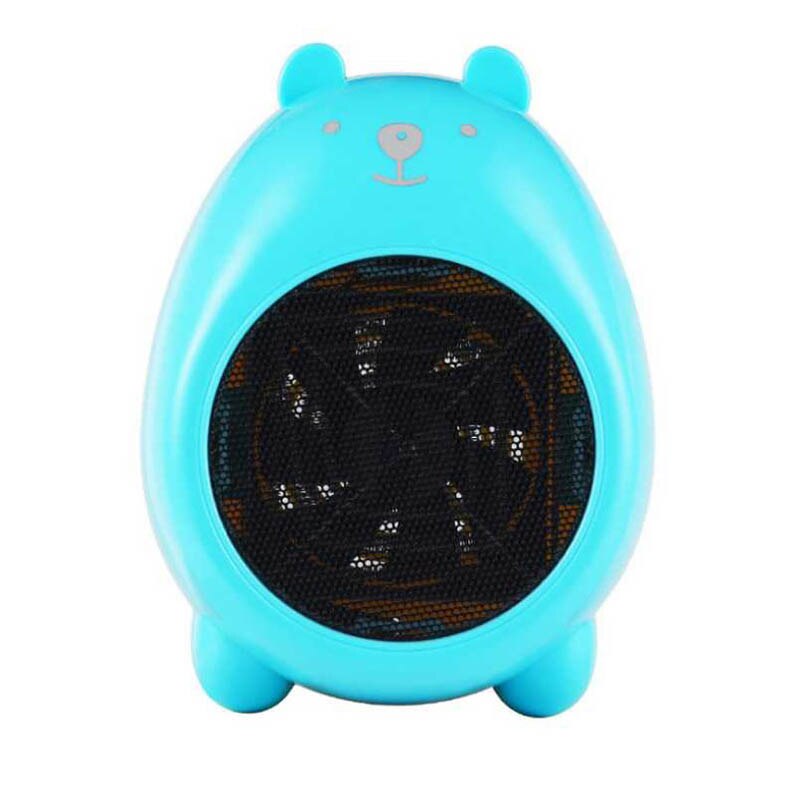 Mini ventilador calefactor eléctrico de bolsillo con dibujos animados para el hogar, calentador rápido de escritorio para invierno, pequeño