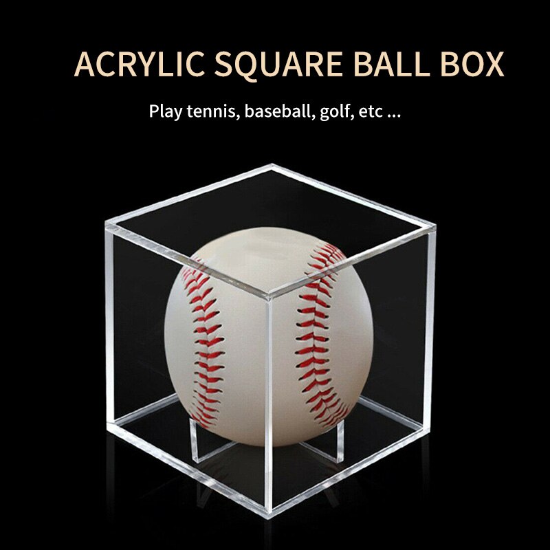 Acryl Baseball Doos Display Golf Tennisbal Transparante Case Voor Uv Souvenir Opbergdoos Bescherming Stofdicht