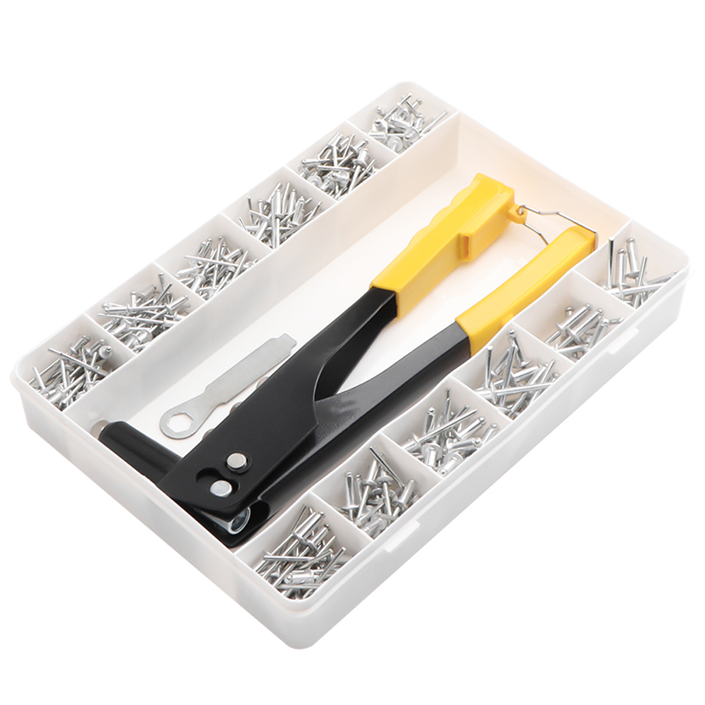 ciężki obowiązek 380 sztuk zestaw ślepy gnida nitownik maszyna zestaw asortymentowy praktyczne zestaw narzędzi ręcznych
