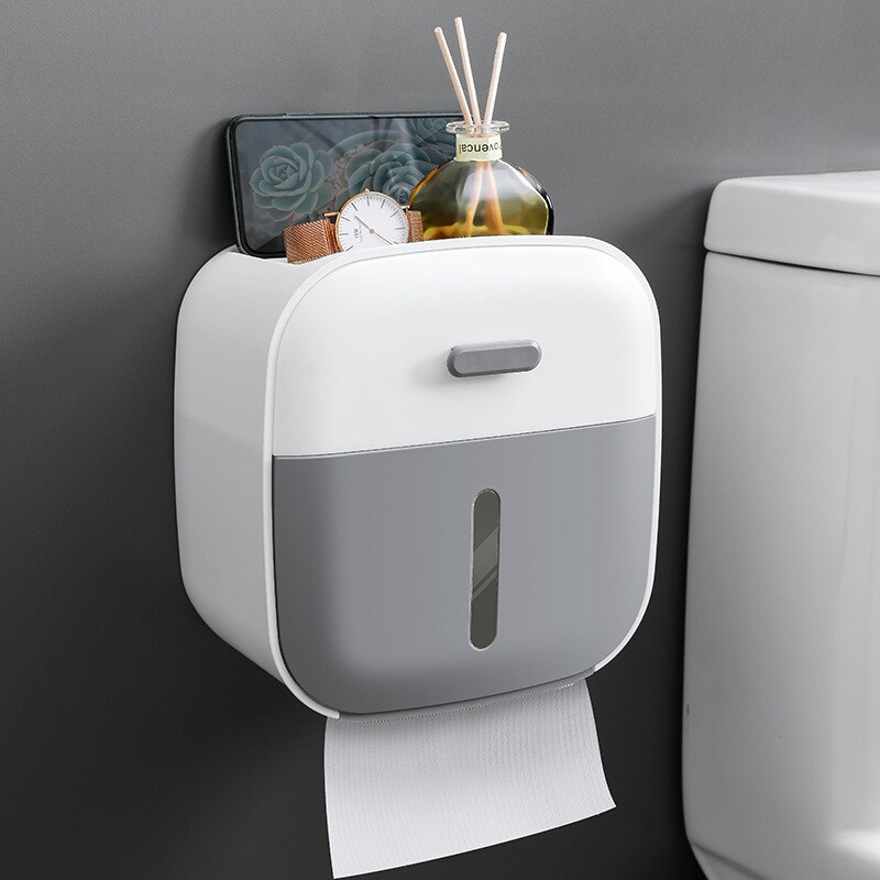 Muur Gemonteerde Toiletrolhouder Dragende Toiletpapier Dispenser Waterdichte Papier Opslag Thuis Badkamer Accessoires