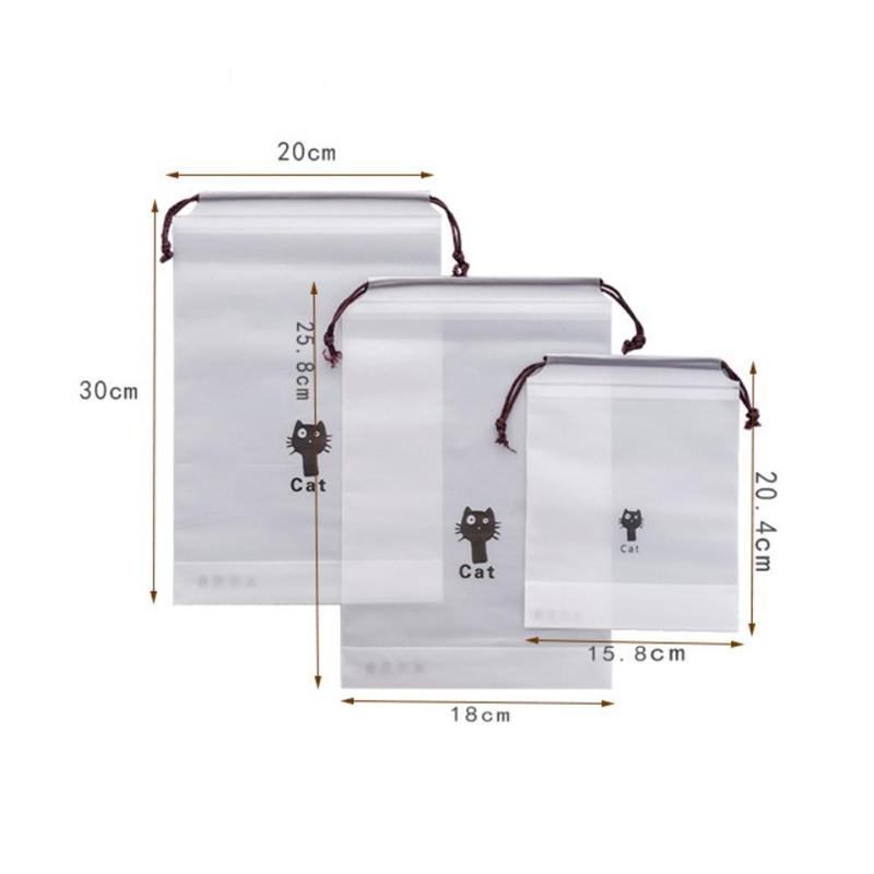 Leuke Kat Transparante Cosmetische Tas Reizen Make-Up Case Vrouwen String Make Up Organizer Opslag Pouch