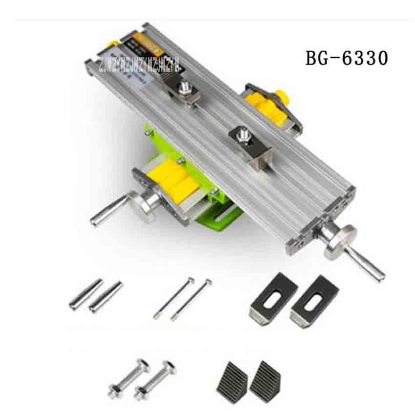 Mini Mesa de deslizamiento cruzado de BG-6330, Microfresadora de , banco de trabajo de deslizamiento cruzado de precisión multifuncional (330x95mm), novedad